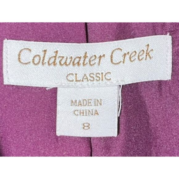 Coldwater Creek Plum Embroidered Belted Jacket 8 Cottagecore Boho Prep Fall - Picture 5 of 9